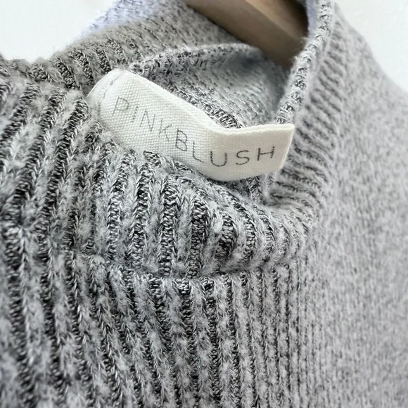 Pinkblush Gray Mock Neck Sweater - Picture 3 of 5